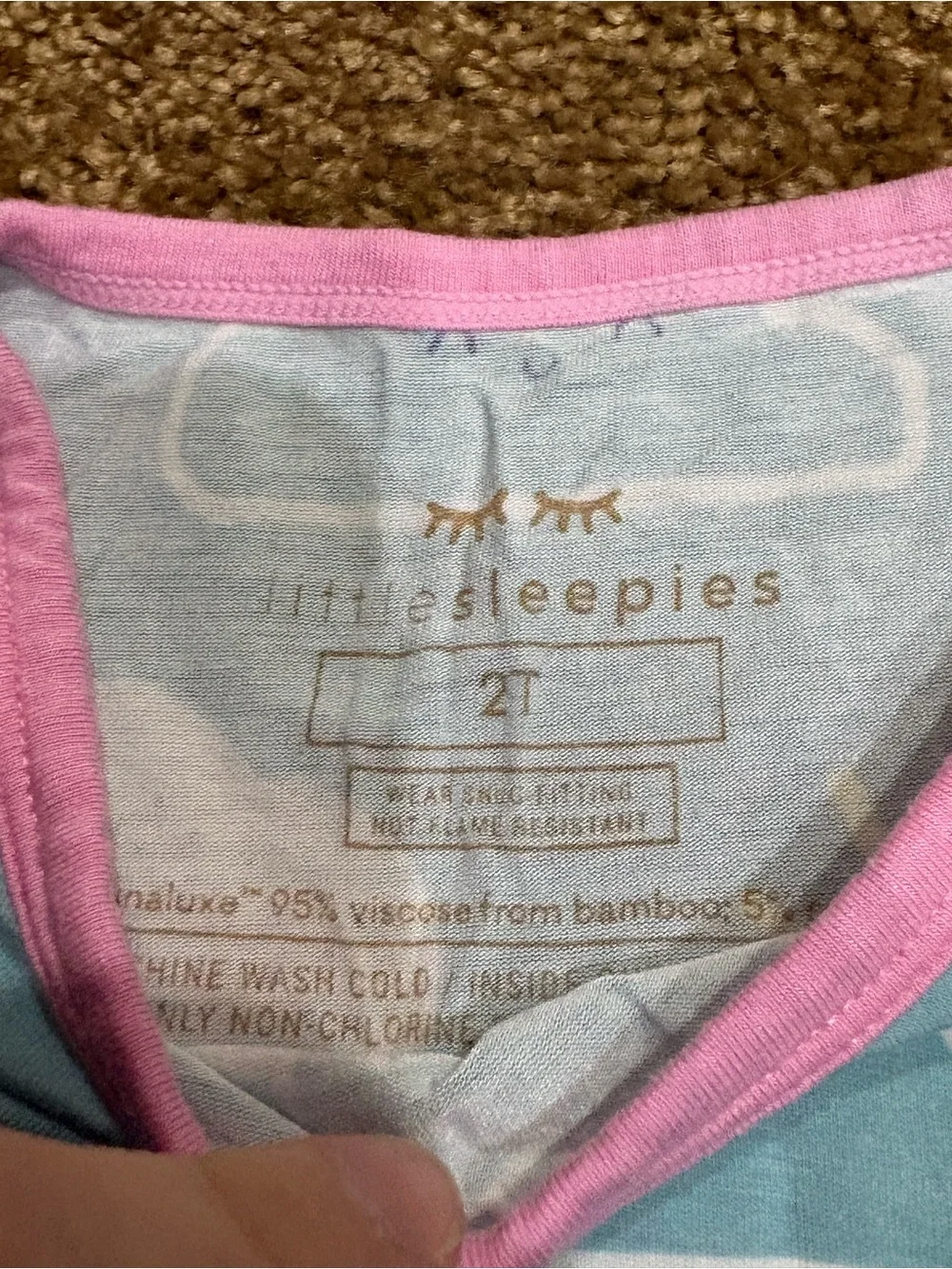 Little Sleepies Sky Themed Short Sleeve Pajama Set 2T